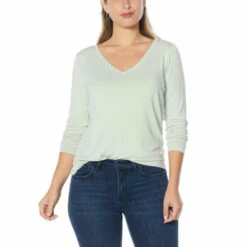 Brand new 😉 G By Giuliana 2-pack EcoLuxe Jersey Knit Long-Sleeve Tees Heather Gray/seafoam 💯 -G by GIULIANA Sales Store unnamed file 2955