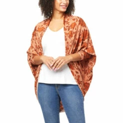 Brand new ๐ G By Giuliana Brushed Hacci Knit Cocoon Cardigan Maple Floral ๐