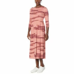 Cheap ⌛ G By Giuliana LounGy French Terry Maxi 👗 Dress Dusty Rose Shibori 😀 -G by GIULIANA Sales Store unnamed file 2984
