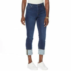 Coupon 😍 G By Giuliana Cuffed Straight-Leg Ankle Jean Dark Wash ❤️ -G by GIULIANA Sales Store unnamed file 2989