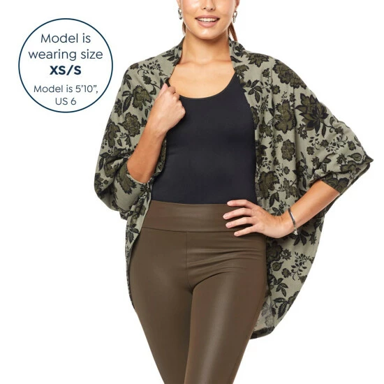 Brand new ๐ G By Giuliana Brushed Hacci Knit Cocoon Cardigan Maple Floral ๐ 8 Brand new ๐ G By Giuliana Brushed Hacci Knit Cocoon Cardigan Maple Floral ๐ - Image 6