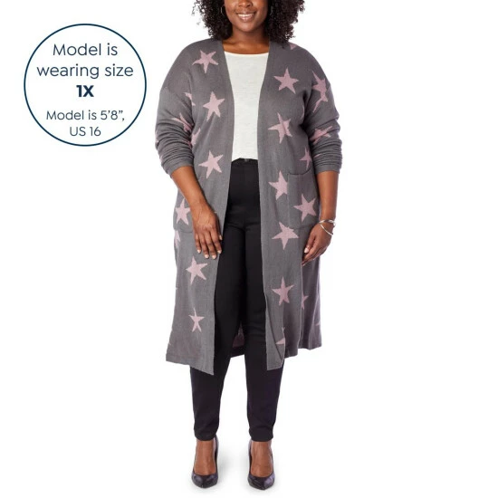 Outlet 🛒 "As Is" G By Giuliana Jacquard Sweater Knit Duster Cardigan Olive Star 💯 12 Outlet 🛒 "As Is" G By Giuliana Jacquard Sweater Knit Duster Cardigan Olive Star 💯 - Image 10