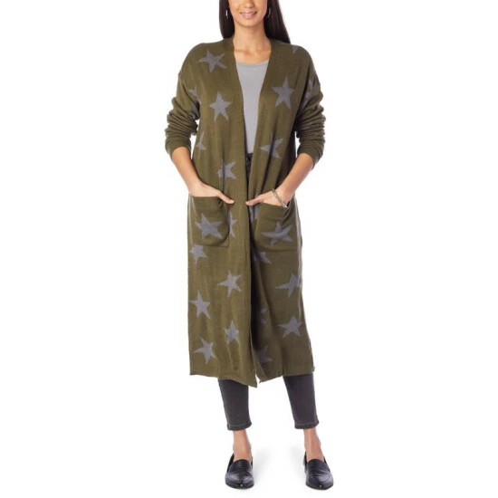 Outlet 🛒 "As Is" G By Giuliana Jacquard Sweater Knit Duster Cardigan Olive Star 💯 13 Outlet 🛒 "As Is" G By Giuliana Jacquard Sweater Knit Duster Cardigan Olive Star 💯 - Image 11