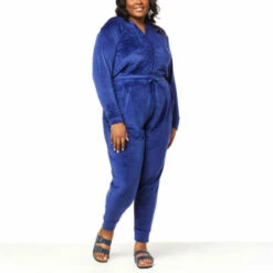 Best Sale ✔️ "As Is" G By Giuliana LounGy Velour Hooded Jogger Jumpsuit Black 🤩 -G by GIULIANA Sales Store unnamed file 3100