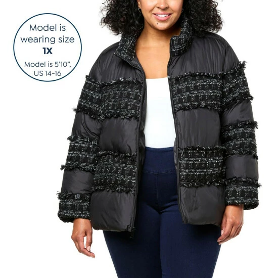 Flash Sale 🔔 "As Is" G By Giuliana Black Label Tweed Detail Puffer 🧥 Coat 🔔 6 Flash Sale 🔔 "As Is" G By Giuliana Black Label Tweed Detail Puffer 🧥 Coat 🔔 - Image 4