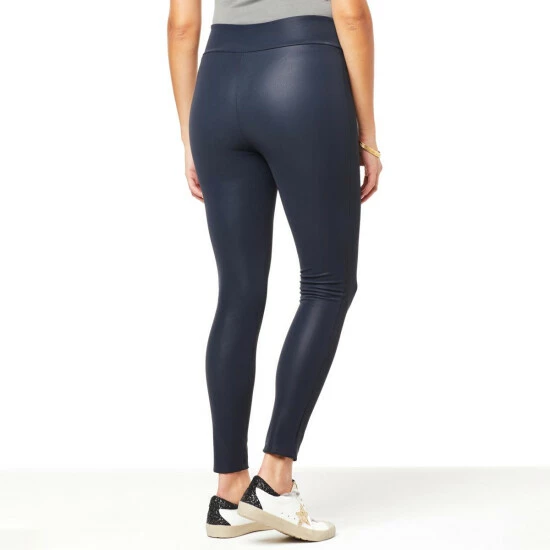 Best deal 🎉 "As Is" G By Giuliana Fleece-Backed Pebble Faux Leather Legging Navy 👏 4 Best deal 🎉 "As Is" G By Giuliana Fleece-Backed Pebble Faux Leather Legging Navy 👏 - Image 2