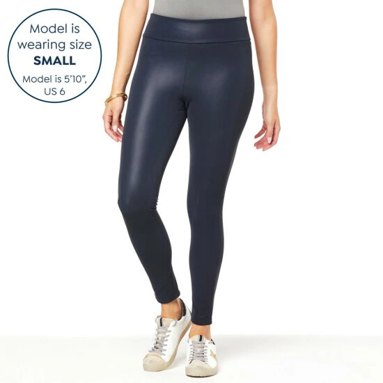 Best deal 🎉 "As Is" G By Giuliana Fleece-Backed Pebble Faux Leather Legging Navy 👏 10 Best deal 🎉 "As Is" G By Giuliana Fleece-Backed Pebble Faux Leather Legging Navy 👏 - Image 8