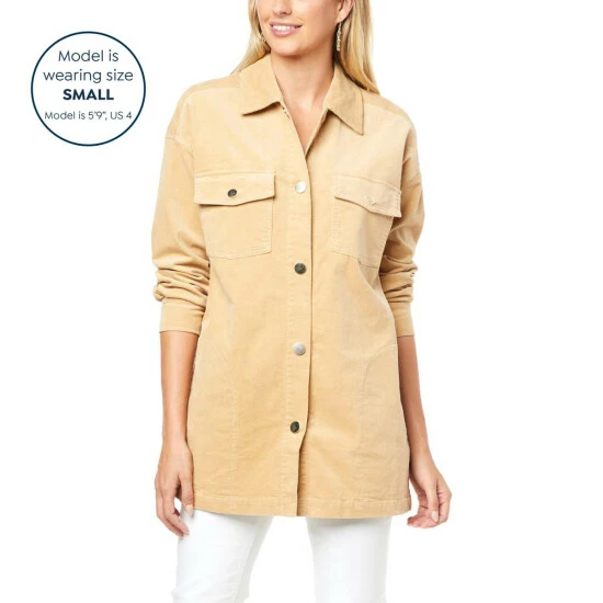 Cheap 🔔 "As Is" G By Giuliana Corduroy Shacket Cappuccino ✨ 4 Cheap 🔔 "As Is" G By Giuliana Corduroy Shacket Cappuccino ✨ - Image 2