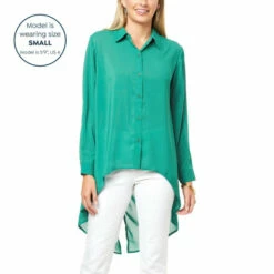 Best deal ✔️ "As Is" G By Giuliana Black Label Woven Cross-Back Drama 👕 Shirt Dusty Emerald 😍 -G by GIULIANA Sales Store unnamed file 3232