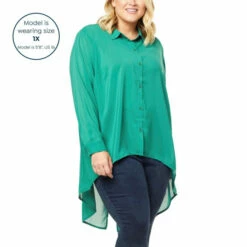 Best deal ✔️ "As Is" G By Giuliana Black Label Woven Cross-Back Drama 👕 Shirt Dusty Emerald 😍 -G by GIULIANA Sales Store unnamed file 3235