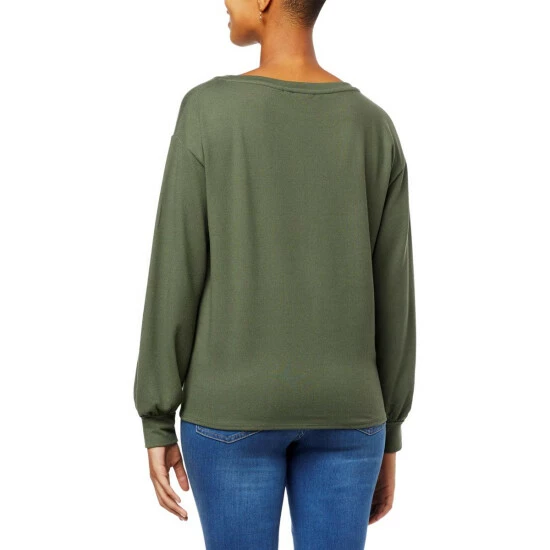 Promo 🤩 "As Is" G By Giuliana G-Soft Brushed Hacci Knit Tie-Front Top Thyme 👏 6 Promo 🤩 "As Is" G By Giuliana G-Soft Brushed Hacci Knit Tie-Front Top Thyme 👏 - Image 4