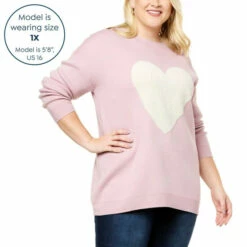 New 🧨 G By Giuliana Embroidered Heart Sweater Knit Pullover 😀 -G by GIULIANA Sales Store unnamed file 3330
