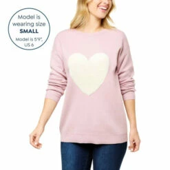 New 🧨 G By Giuliana Embroidered Heart Sweater Knit Pullover 😀 -G by GIULIANA Sales Store unnamed file 3333