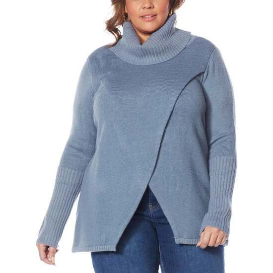 Best Sale 🌟 "As Is" G By Giuliana Black Label Crossover Sweater Slate Blue ❤️ 5 Best Sale 🌟 "As Is" G By Giuliana Black Label Crossover Sweater Slate Blue ❤️ - Image 3
