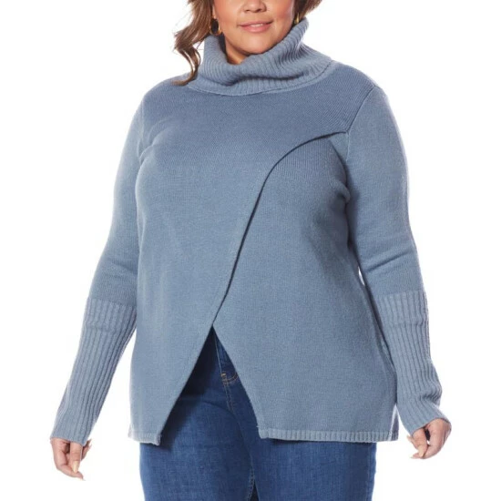 Best Sale 🌟 "As Is" G By Giuliana Black Label Crossover Sweater Slate Blue ❤️ 10 Best Sale 🌟 "As Is" G By Giuliana Black Label Crossover Sweater Slate Blue ❤️ - Image 8