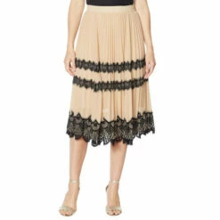 Best Sale 😍 "As Is" G By Giuliana Black Label Pleated Lace 👗 Skirt Nude ✨ -G by GIULIANA Sales Store unnamed file 3374