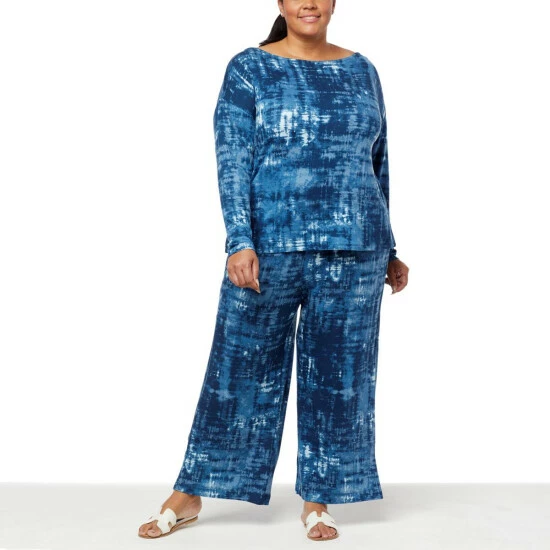 Promo 🤩 "As Is" G By Giuliana LounGy 2-piece Crop Wide-Leg Lounge Set Olive Night ✨ 4 Promo 🤩 "As Is" G By Giuliana LounGy 2-piece Crop Wide-Leg Lounge Set Olive Night ✨ - Image 2