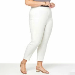 Promo 🧨 "As Is" G By Giuliana Retro Slim Crop Pant With Hide-and-Chic Waistband White ✔️ -G by GIULIANA Sales Store unnamed file 3399