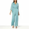 Coupon ✨ "As Is" G By Giuliana Black Label Mesh Knit Drama Sleeve Jumpsuit Arctic Teal 🥰 -G by GIULIANA Sales Store unnamed file 3409