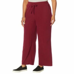 Flash Sale 👏 "As Is" G By Giuliana LounGy Plush Rib Knit Wide-Leg Pant Dark Pine 🌟 -G by GIULIANA Sales Store unnamed file 3438