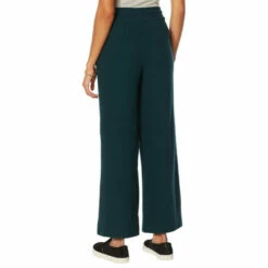 Flash Sale 👏 "As Is" G By Giuliana LounGy Plush Rib Knit Wide-Leg Pant Dark Pine 🌟 -G by GIULIANA Sales Store unnamed file 3439