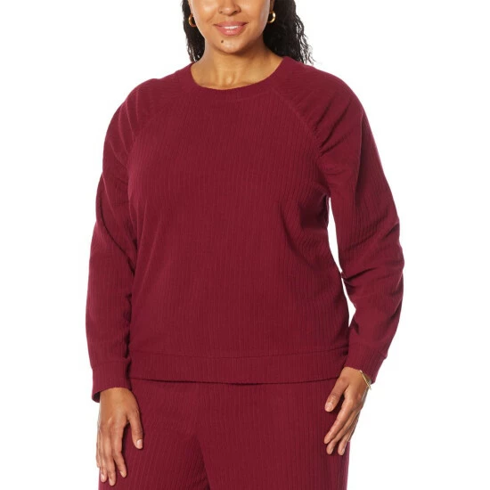 Deals ⌛ "As Is" G By Giuliana LounGy Plush Ribbed Pullover Top Black 👏 4 Deals ⌛ "As Is" G By Giuliana LounGy Plush Ribbed Pullover Top Black 👏 - Image 2