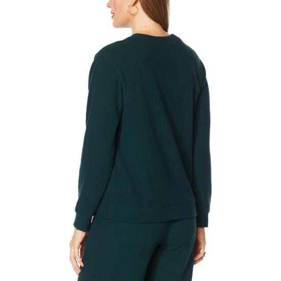 Deals ⌛ "As Is" G By Giuliana LounGy Plush Ribbed Pullover Top Black 👏 6 Deals ⌛ "As Is" G By Giuliana LounGy Plush Ribbed Pullover Top Black 👏 - Image 4