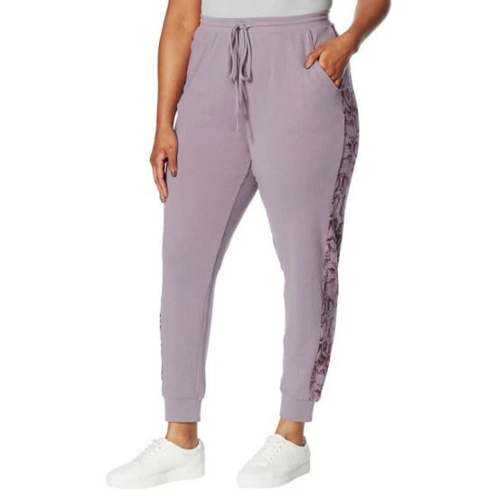 Deals ❤️ "As Is" G By Giuliana LounGy Hacci Knit Print Block Jogger Smoky Plum 🌟 6 Deals ❤️ "As Is" G By Giuliana LounGy Hacci Knit Print Block Jogger Smoky Plum 🌟 - Image 4
