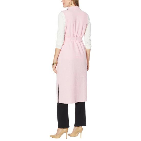 Promo ✔️ "As Is" G By Giuliana Bouclé Knit Sleeveless Trench 🧥 Coat Pastel Pink 🥰 4 Promo ✔️ "As Is" G By Giuliana Bouclé Knit Sleeveless Trench 🧥 Coat Pastel Pink 🥰 - Image 2