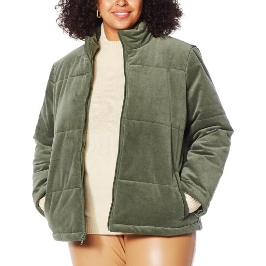 Buy 🤩 G By Giuliana Cozy Corduroy Puffer Jacket Thyme 🎉 5 Buy 🤩 G By Giuliana Cozy Corduroy Puffer Jacket Thyme 🎉 - Image 3