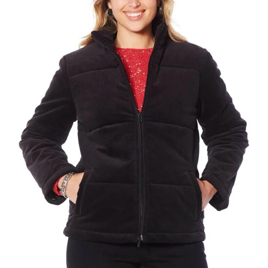 Buy 🤩 G By Giuliana Cozy Corduroy Puffer Jacket Thyme 🎉 6 Buy 🤩 G By Giuliana Cozy Corduroy Puffer Jacket Thyme 🎉 - Image 4