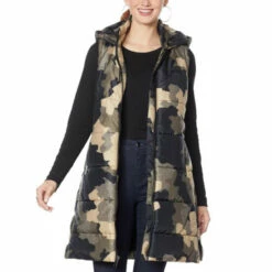 Budget 🔥 G By Giuliana Printed Puffer Vest With Hood 🥰