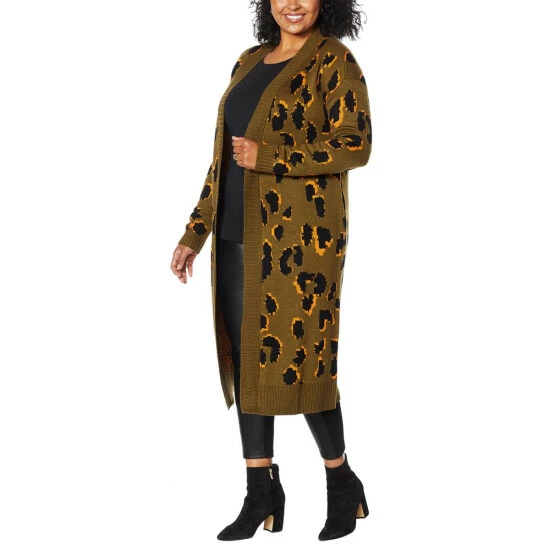 Best Sale ✔️ G By Giuliana Leopard Long Cardigan ✨ 5 Best Sale ✔️ G By Giuliana Leopard Long Cardigan ✨ - Image 3