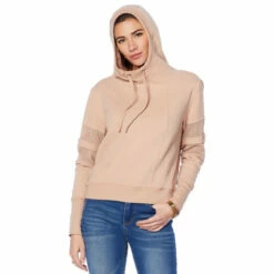 Hot Sale 🔔 G By Giuliana Sweatshirt Hoodie With Mesh Inserts 🎁 -G by GIULIANA Sales Store unnamed file 3526