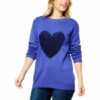 Best Pirce 👍 "As Is" G By Giuliana Embroidered Heart Sweater Knit Pullover 😉 -G by GIULIANA Sales Store unnamed file 3548