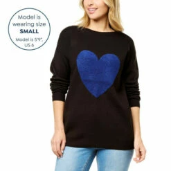 Best Pirce 👍 "As Is" G By Giuliana Embroidered Heart Sweater Knit Pullover 😉 -G by GIULIANA Sales Store unnamed file 3553