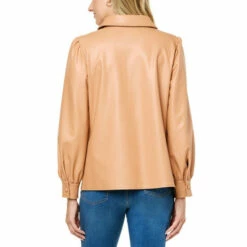 Cheapest ✨ "As Is" G By Giuliana Black Label Faux Leather Buttoned 👚 Shirt 😍 -G by GIULIANA Sales Store unnamed file 3558