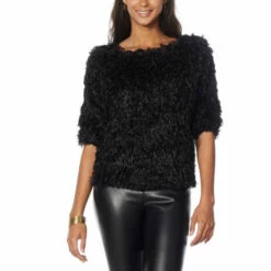 Promo 🌟 G By Giuliana Black Label Feather Top ⌛