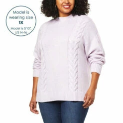 Cheapest 🎁 "As Is" G By Giuliana Cable Knit Turtleneck Sweater 👍 -G by GIULIANA Sales Store unnamed file 3596