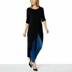 Best Sale 🤩 G By Giuliana Black Label EcoLuxe Tulip Hem Drama Top 👏 -G by GIULIANA Sales Store unnamed file 36