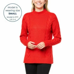 Cheapest 🎁 "As Is" G By Giuliana Cable Knit Turtleneck Sweater 👍 -G by GIULIANA Sales Store unnamed file 3600