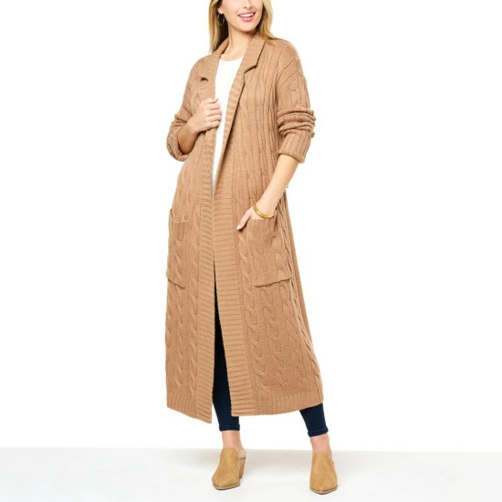 Best Pirce 😀 "As Is" G By Giuliana Black Label Cable Knit Belted 🧥 Coatigan ❤️ 4 Best Pirce 😀 "As Is" G By Giuliana Black Label Cable Knit Belted 🧥 Coatigan ❤️ - Image 2