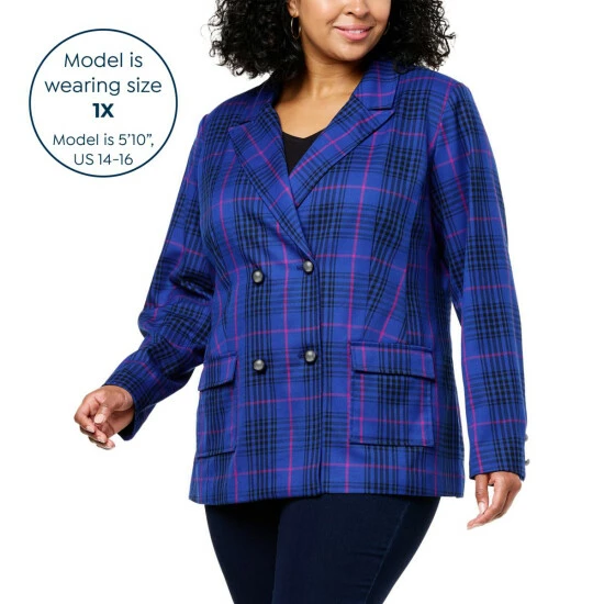 Best deal 🌟 "As Is" G By Giuliana Black Label Papa DePandi Collab Menswear Plaid Blazer 🤩 5 Best deal 🌟 "As Is" G By Giuliana Black Label Papa DePandi Collab Menswear Plaid Blazer 🤩 - Image 3