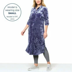 Deals 🌟 "As Is" G By Giuliana Black Label Crushed Velvet Duster 👕 Shirtdress 🤩 -G by GIULIANA Sales Store unnamed file 3639
