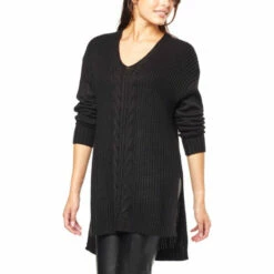 Cheap ๐คฉ "As Is" G By Giuliana V-Neck Cable Knit Tunic Sweater ๐