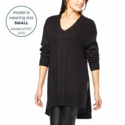 Cheap 🤩 "As Is" G By Giuliana V-Neck Cable Knit Tunic Sweater 🎉 -G by GIULIANA Sales Store unnamed file 3657
