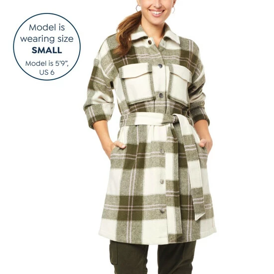 Deals ๐งจ "As Is" G By Giuliana Black Label Brushed Plaid Belted Shacket โ๏ธ 4 Deals ๐งจ "As Is" G By Giuliana Black Label Brushed Plaid Belted Shacket โ๏ธ - Image 2