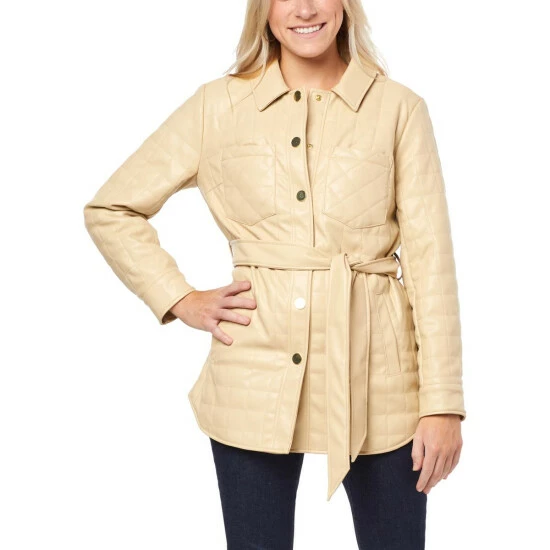 New ๐ "As Is" G By Giuliana Black Label Quilted Faux Leather Shacket ๐ 4 New ๐ "As Is" G By Giuliana Black Label Quilted Faux Leather Shacket ๐ - Image 2