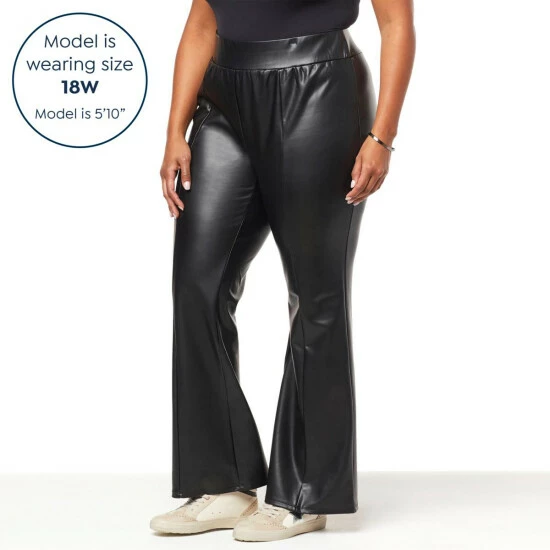 Brand new 🔥 "As Is" G By Giuliana Black Label Faux Leather Pull-On Flare Pant 🥰 6 Brand new 🔥 "As Is" G By Giuliana Black Label Faux Leather Pull-On Flare Pant 🥰 - Image 4