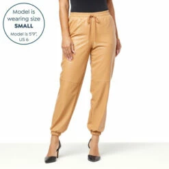 Deals 😍 "As Is" G By Giuliana Black Label Faux Leather Pull-On Jogger 😀 -G by GIULIANA Sales Store unnamed file 3693